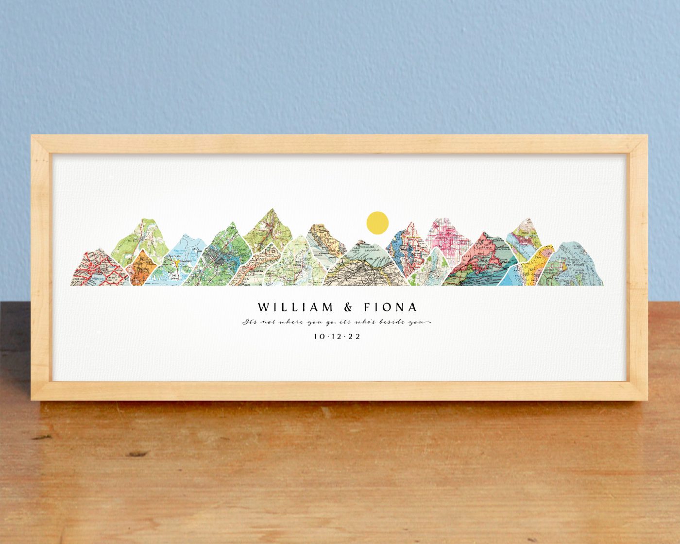 Natural Mountain Map Print
