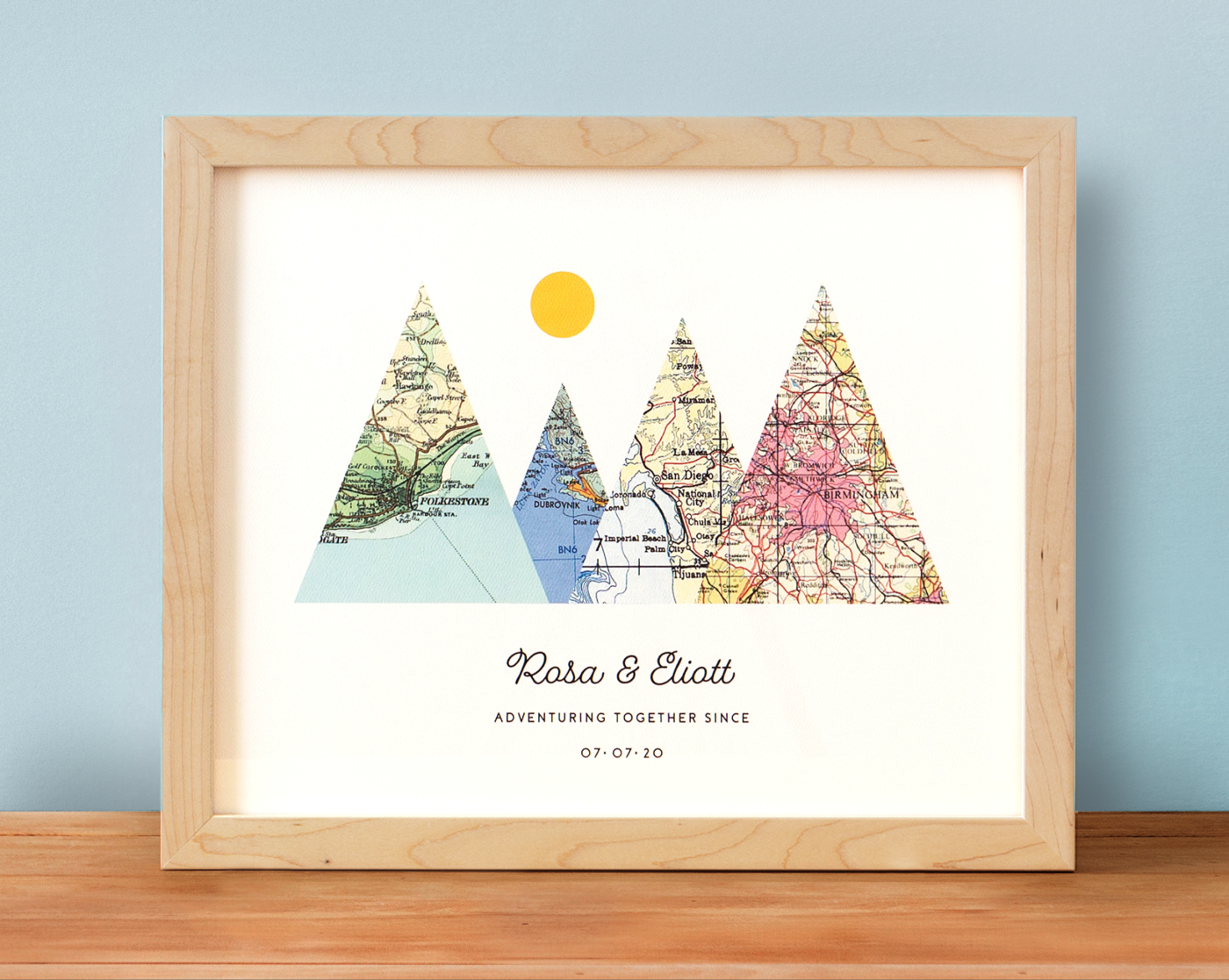 Adventure Together™ Map Mountain Print